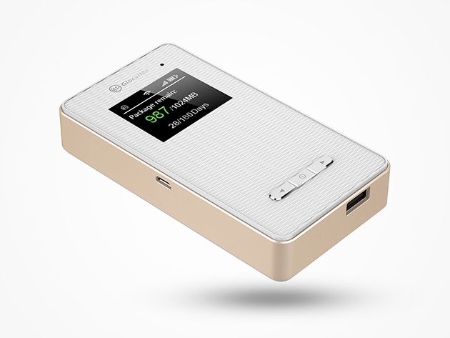 GlocalMe Global Wi-Fi Hotspot Battery Pack & 2 GB Data