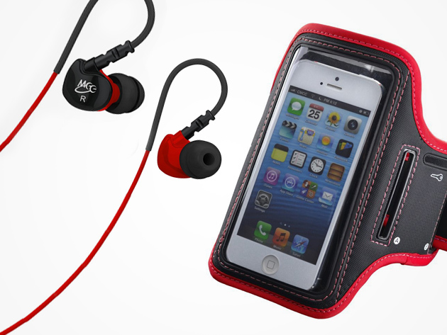 S6P In-Ear Sport Headphones & Armband Bundle