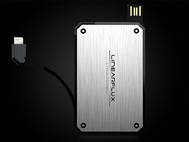 LithiumCard Wallet Battery (Silver/Lightning)